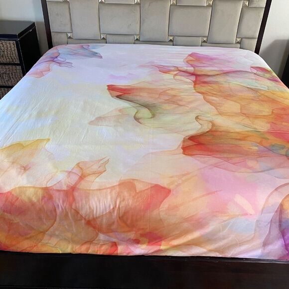 King Duvet Dreamy Water Colored print muticolor bedspread - Picture 4 of 10